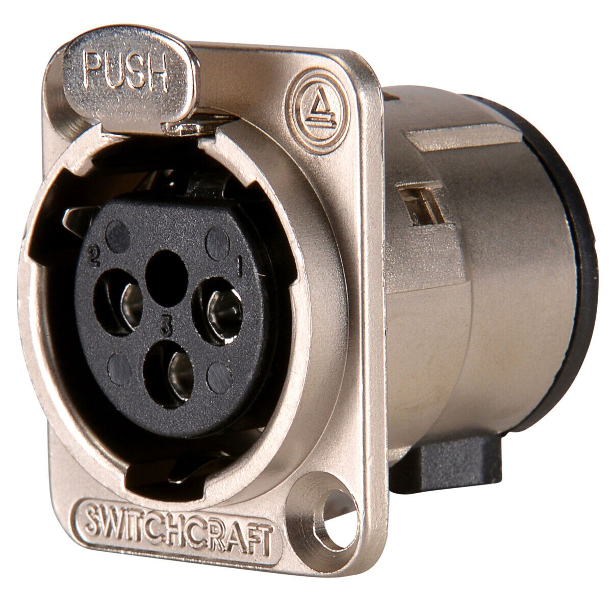 Switchcraft E3FSC 3 Pin XLR Connector Female Panel Silver Pins